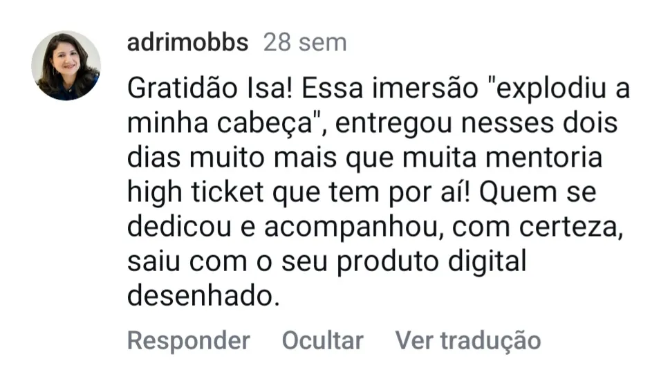 Depoimento de adrimobbs sobre a imersão