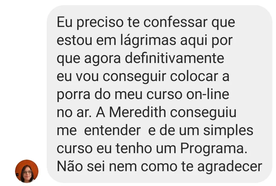Depoimento sobre curso on-line criado durante a imersão